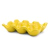 Flexzion Ceramic Egg Holder for Fridge - 6 Cups Egg