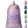 Large Mesh Laundry Bag - Carry Handles, Secure Drawstring Closure,
