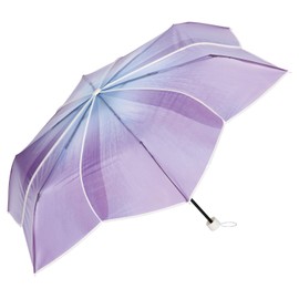 Wpc. PT-HY001-002 Vinyl Umbrella, Mini Purple Folding Umbrella, Long Usable, Ribs, 21.3 inches (54 cm), Women's, Hydrangea Flowers, Stylish, Cute, Sparkling, Insta, Gradient, Transparent