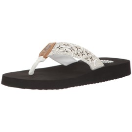 Yellow Box Women's Benji Wedge Sandal, White, 6 M US