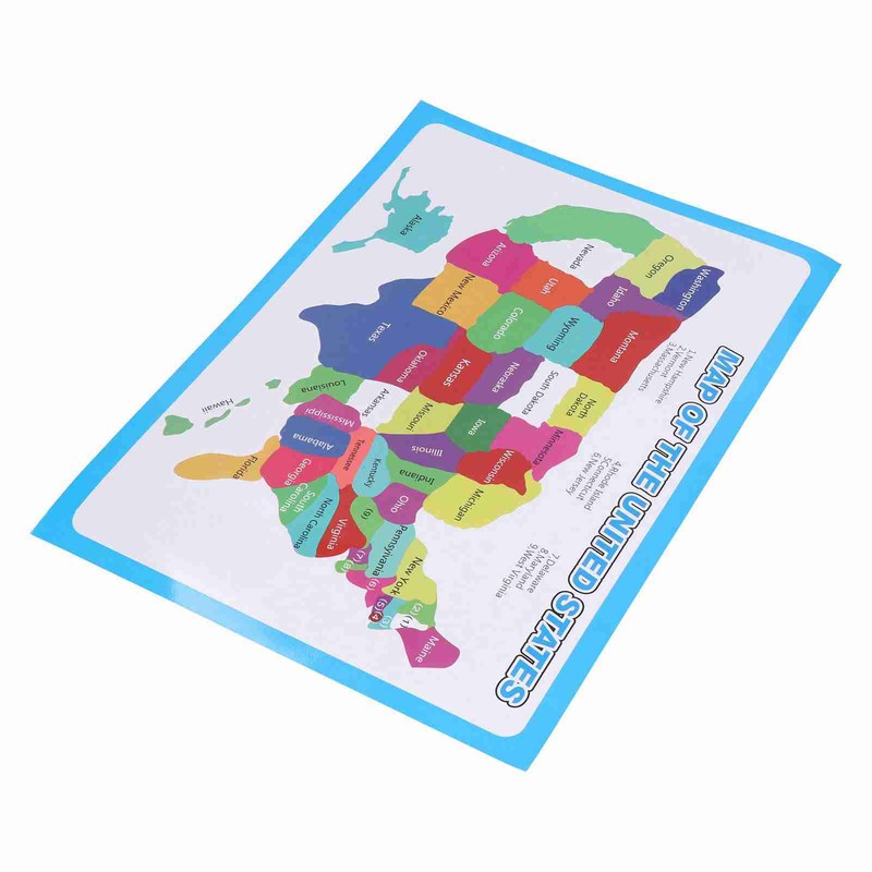 10pcs United States Map Easy to Read USA Ideal Wall