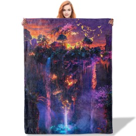 Plistiz Fantasy - Manta flotante de bosque para mujeres y niñas, mantas de franela suave, regalos para sala de estar, sofá, hogar, decoración de sofá, 50 x 60 pulgadas