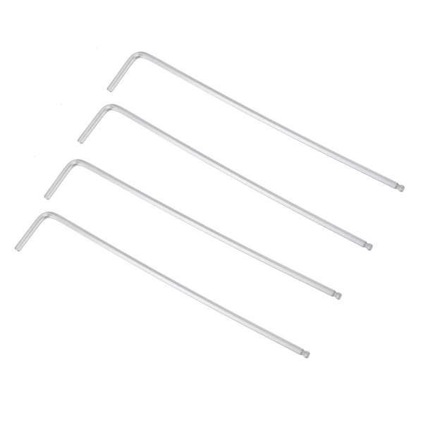 TOP-VIGOR 4Pcs 3/32" Ball End Hex Key Wrench, L Shaped