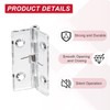 sourcing map Small Acrylic Hinges Plastic Spring Clear Hinge 45