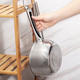 Yardwe Stainless Steel Spoon Watering Ladle Kitchen Water Scoop Bathroom Water Scoop Cup Punch Ladle Handle Water Scoop Food Pot Soup Spoons Stainless Steel Wok Ladle Thicken 16c Metal