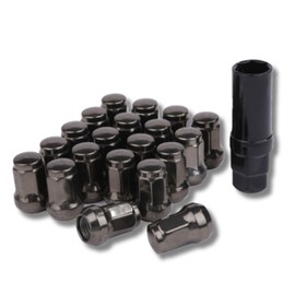 Lock Nut Titanium Color Car Tire Wheel Nuts M12 Short Nuts Lug Nuts Racing Nuts ([P1.25 x 20 Pieces])