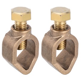 sourcing map Ground Rod Clamp Grounding Clamps 1/2" Wire Connector Great for Pipes Range Pack of 2