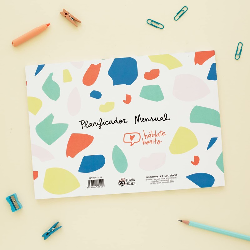 A4 Monthly Planner, Timeless Monthly Planner with 52 Sheets, Háblate