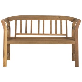 Safavieh PAT6742A Outdoor Collection Porterville 2 Seat Bench, Natural
