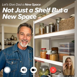 HOMEDANT House 5 Tier 24.1" W Laminated Metal Shelving Unit Adjustable Storage Utility Rack Heavy Duty Shelves Organization Multipurpose Shelf Kitchen Garage Pantry Closet 1 Pack