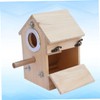 CORHAD Natural Solid Wood Bird Nest Breeding Box No Paint