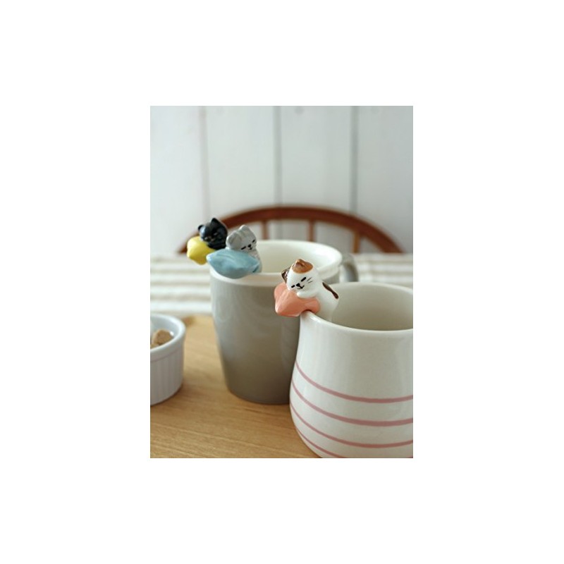DECOLE 743525 Nap Spoon with Your Cup, Kuro, Approx. 1.2