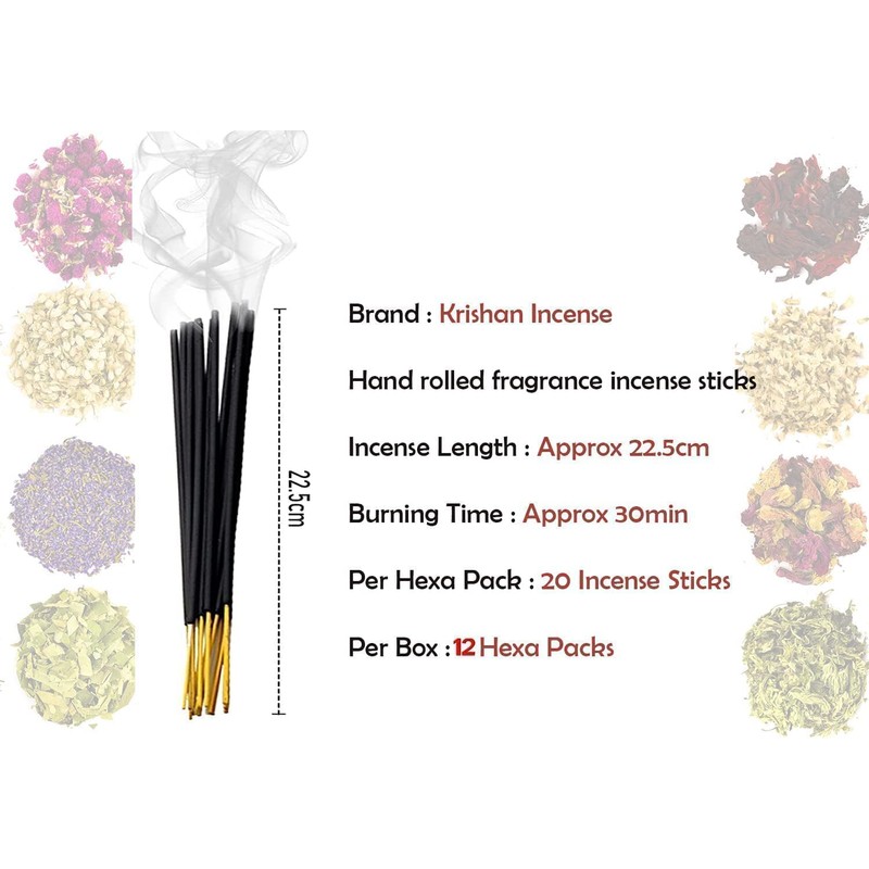 Krishan incense sticks Series 1, incense sticks multipack with Wooden