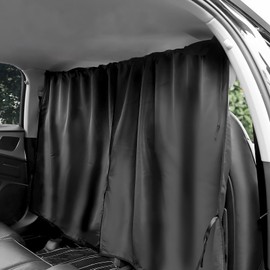 Charming Decor Car Curtain, Car Rear Curtain, Blackout Sunshade, Room Divider, Privacy Protection, Splash Prevention, Car Nursing, Napping, Change of Clothes, 2 Panels (Black (70.9 x 35.4 inches (180