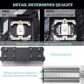Thermalright Assassin X120 Refined SE CPU Air Cooler, 4 Heat pipes, TL-C12 PWM Fan, Aluminium Heatsink Cover, AGHP Technology, for AMD AM4/Intel LGA 1150/1151/1155/1156/1200/1700 (AX120 R SE)