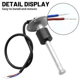 MDEOOSKY 0-90 Ohm Fuel Sending Unit, 6"/150mm Waterproof Water Level Gauge Sensor, Stainless Steel Gas Water Fuel Tank Sender Sensor for Boat Marine Car RV Truck Motorcycle