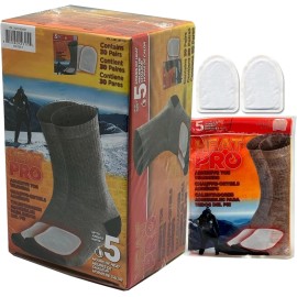 HeatPro Heat Pro Adhesive Toe Warmers Air Activated 5 Hours of Heat, 30 Pairs, EXP:03/29