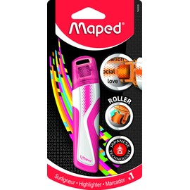 Maped Fluorescent Roller Highlighter Pen - Pink, 746326