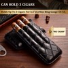 CIGARLOONG Cigar Case Leather Cigar Travel Humidor Hold 3 Tubes