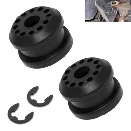 MLY 2PCS Car Transfer Shifter Linkage Bushing Kit, Shifter Linkage Control Lever Bushing Grommet with E-Clips, Fit for Dodge Ram 1500/2500/3500, Replacement OEM#68078974AA/68078975AA (Black)