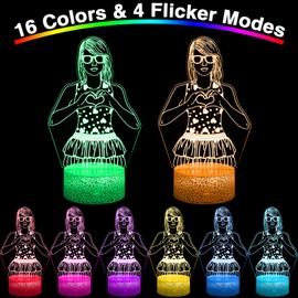 DAHEYMA Heart Hands Mood Lights, Art Enthusiasts Birthday Gifts, 3D LED Lamp Illusion, Unique Room Decor,16 Colors Night Light with Remote Control Dimmable