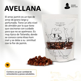 NEGRO MOSTAZA Avellana Entera - Suave textura y sabor dulce al mismo tiempo - bolsa de 500gr