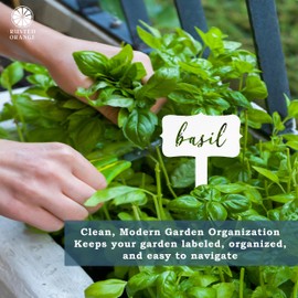 ROCC RUSTED ORANGE CRAFTWORKS CO. Window Garden Markers (5 Pack) – 60+ Varieties, Metal Plant Markers for Outdoor Use, Weather-Resistant Labels & Tag Stakes for Herbs, Vegetables & Flowers