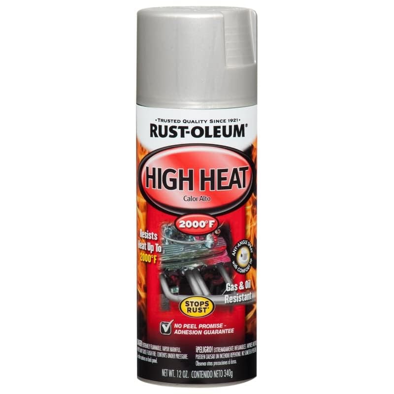 Rust-Oleum 248904 Automotive High Heat Spray Paint, Flat, Aluminum, 12