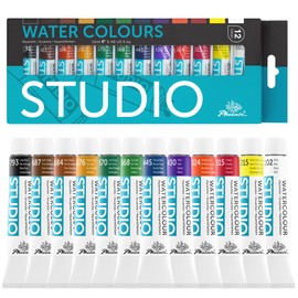 PHOENIX Watercolor Paint Tubes Set - 12x12ml / 0.4 Fl Oz Non-toxic Water Color Paint Adult Set, Watercolors Painting Supplies Art Paints for Beginners