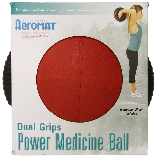 Aeromat Dual Grip Power Medicine Ball, 9cm/6-Pound, Black/Orange