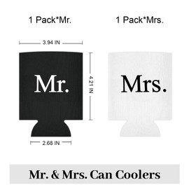 Mr&MrsGifts Mr and Mrs Gifts Wedding Can Coolers Engagement Gifts for Couples Honeymoon Essentials