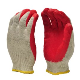 Unbranded WHOLESALE Red Latex Dipped Gloves Rubber Palm Coated Work Gloves, ALL PURPOSE - 10 PAIRS
