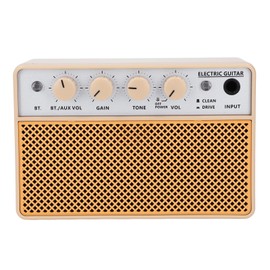10W Electric Guitar Amplifier, Double Channels Portable Guitar Amp, 3000mAh Practice Guitar Amp with BT and AUX Input, Headphone Output, Clean and Drive Channels