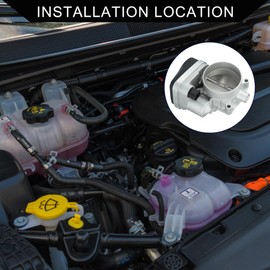 Hihaha No.4591847AC Throttle Body Assembly for Chrysler 300 5.7L V8 - Gas 05-06 11 for Dodge for Ram 1500 5.7L V8 2010 / Throttle Body Actuator/Durable Aluminum Alloy / 1Pcs Silver Tone