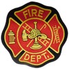 Fire Dept Department Black Red Emblem Patch Iron On Patch