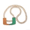 World One ABC Gold Plated Men Jewelry Necklace Miami Turnover