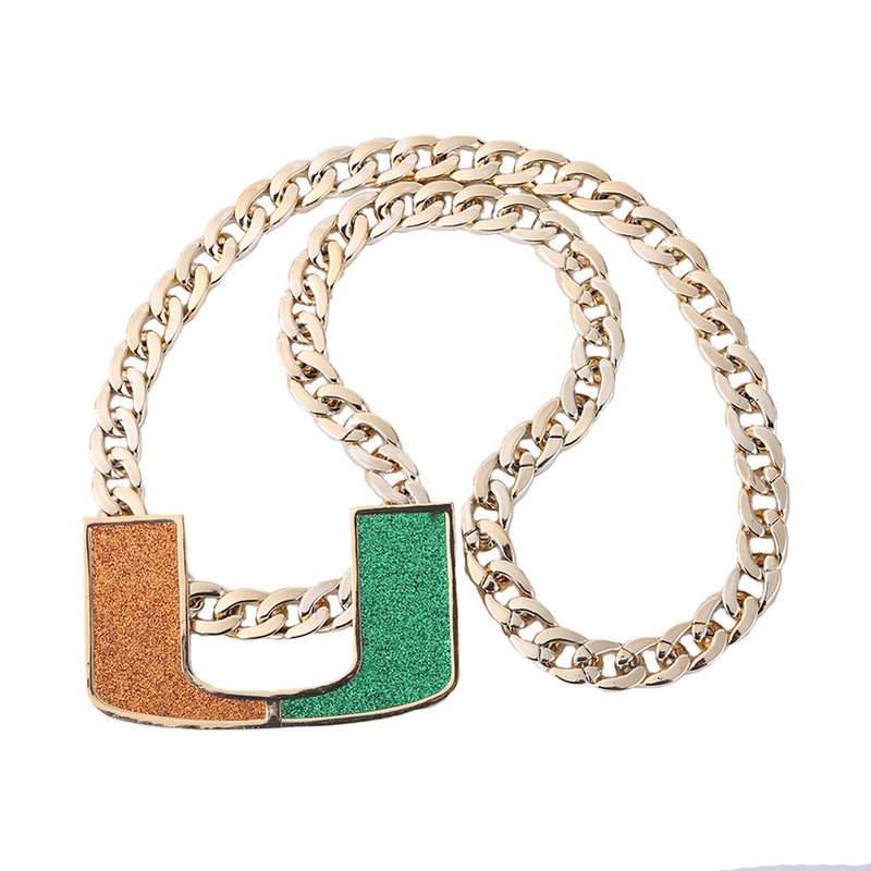 World One ABC Gold Plated Men Jewelry Necklace Miami Turnover