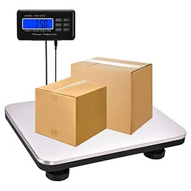Shipping Scale 660lbs LCD Digital Postal Scale, Stainless Heavy Duty Postage Scale for Packages, 300kg Capacity Platform Scale for Shipping Weighing（14"X 12"）