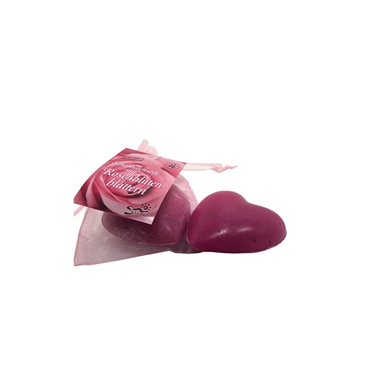 Sheep Milk Soap Heart with Rose Petals