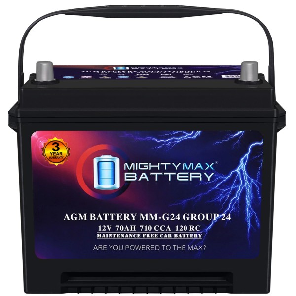 Mighty Max MM-G24 Group 24 12V, 70Ah, 120RC, AGM Replaces