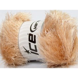 Ice 100 Gram Latte Eyelash Glitz #46551 Ice Sparkly Beige Eyelash Yarn 153 yds