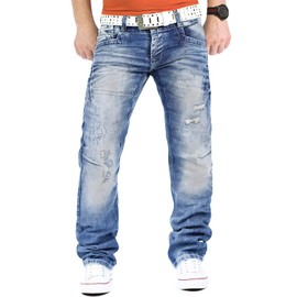 Cipo & Baxx Men's Destroyed Jeans Bans, Blue - 21