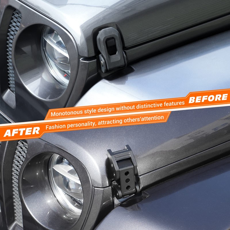 RT-TCZ for Wrangler Hood Latch Lock Catch, Aluminum Hood Latches