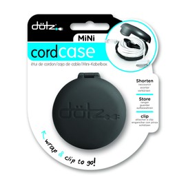 Dotz Mini Cord Wrap for Cord and Cable Management, Black (MCW32M-CK)