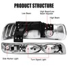 TopAutoGear for 2002 Silverado Headlight Assembly Compatible with 1999 2000