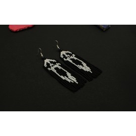 Pendientes colgantes con cuentas de Halloween para mujeres y niñas, diseño de calabaza, fantasma, para fiestas de disfraces, regalos de joyería festiva, Cuentas de cristal de circonita 11/0, Cuentas de cristal de circonita 11/0