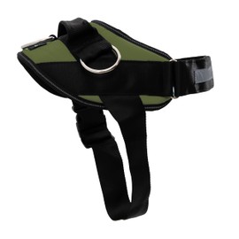 ShawnCo Essential Dog Harness, No-Pull Pet Vest with 3 Leash Clips, No Choke, Reflective, Adjustable and Padded, for Easy Walking and Training for Small, Medium and Large Dogs (Olive Green, L)