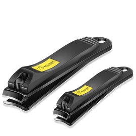 Nail Clippers 2PCs Nail Cutter Set Stainless Steel Fingernails Toenails Clippers for Men Women Sturdy Nail Clipping Kit,2 count (Pack of 1)