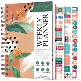 PLANBERRY Weekly Planner – Undated Life Organizer & Budget Planner – Time Management, Goal Setting, to-Do List, Work-Life Balance & Habit Tracker – 6.1″ x 8.1″ (African Terracotta)