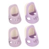 4 Pcs Silicone Thimble Purple Soft Elastic Finger Protector Finger